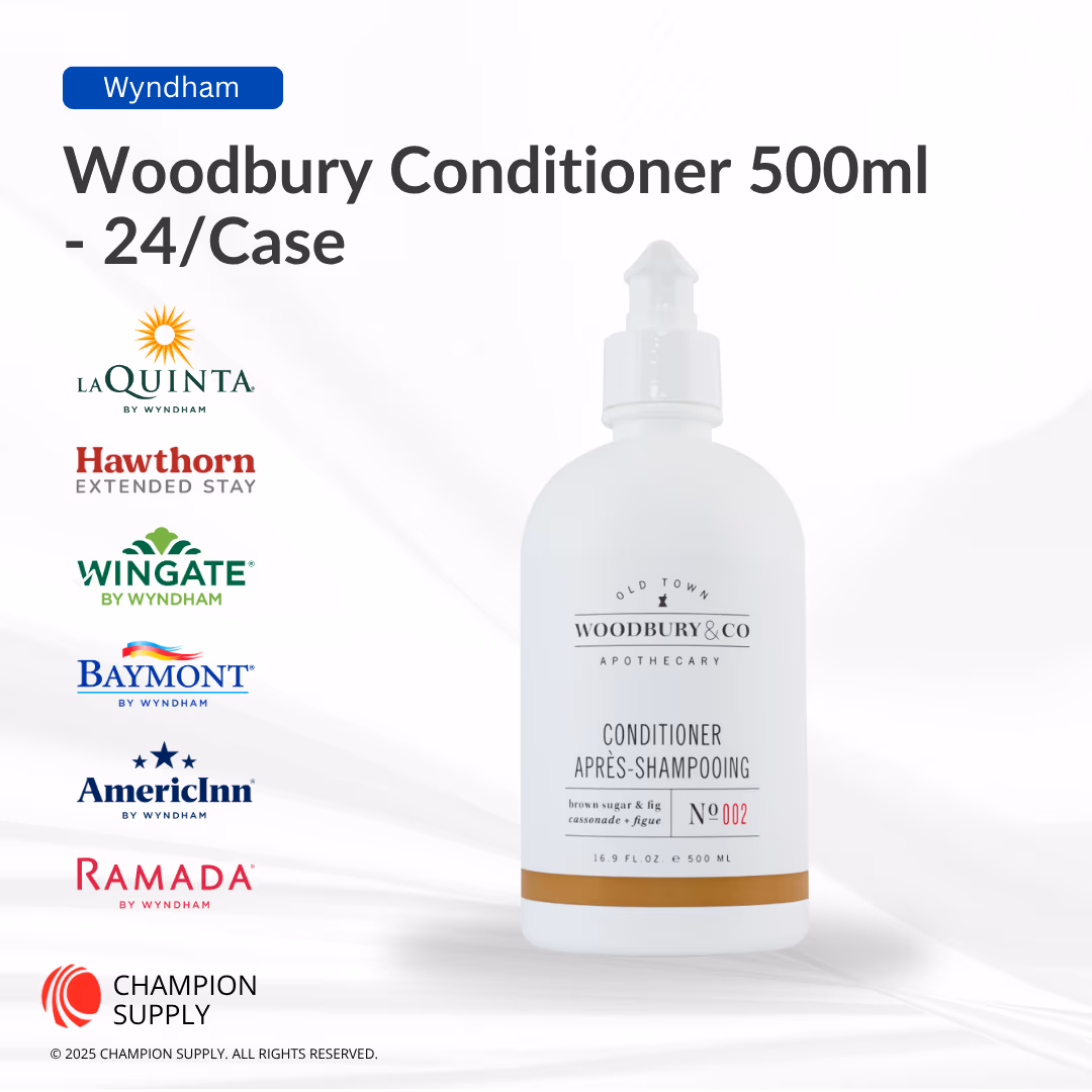 Woodbury & Co 16.9 fl.oz/500ml Brown Sugar & Fig Conditioner in non-refillable round pump bottle, Case of 24